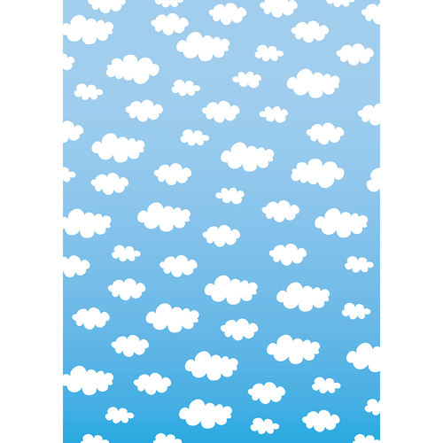 Westcott Classic Clouds Art Canvas Backdrop with Grommets (5 x 7', Multi-Color)