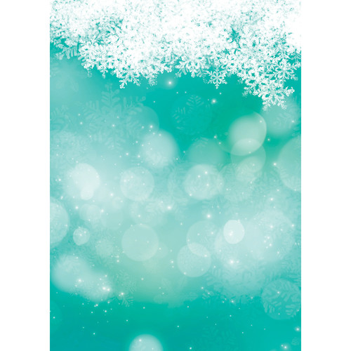 Westcott Snowy Bokeh Art Canvas Backdrop with Grommets (5 x 7', Turquoise)