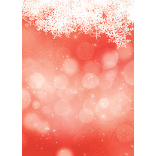 Westcott Snowy Bokeh Art Canvas Backdrop with Grommets (5 x 7', Red)