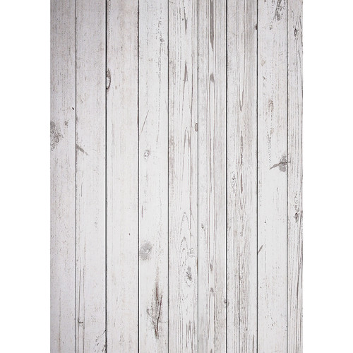 Westcott Old Wood Floor Art Canvas Backdrop with Grommets (5 x 7', White)