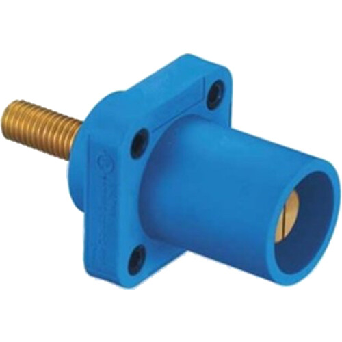 Whirlwind Single-Pole Male AC Connector Panel Mount (Blue)