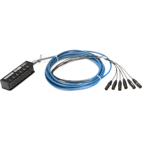 Whirlwind Mini 6 Low Profile Audio Drop Snake (37')