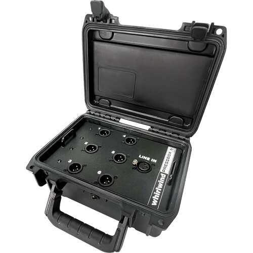 Whirlwind PB06-SKB 1-Line In/6-Mic Out Passive Press Box with SKB Case