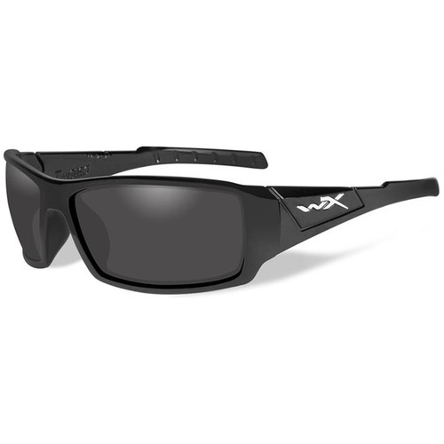 Wiley X Twisted Polarized Sunglasses (Matte Black Frames, Smoke Gray Lenses)