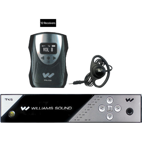 Williams Sound FM 458-12 Personal PA FM Assistive Listening System (12 Receivers)
