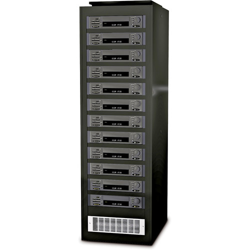 Winsted V9019 Pro Series II DVRack - 45RU DVR Rack with Filtered Fan (Vented Side Panels)