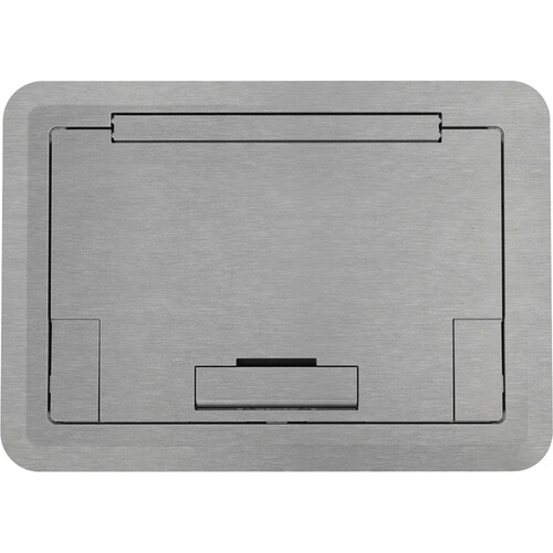 Wiremold Products Evolution EFB45 Floor Box Surface-Style Cover - Solid Lid (Brushed Aluminum)