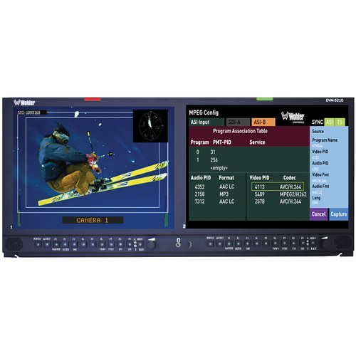 Wohler DVM-5210 Dual Screen MPEG / ASI Monitor