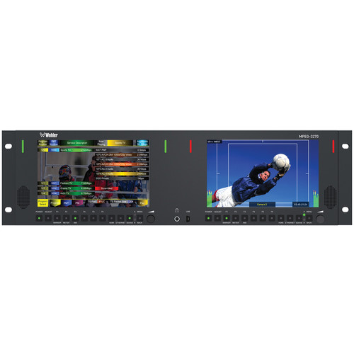 Wohler Dual 7" LCD MPEG Rackmount Video Monitor