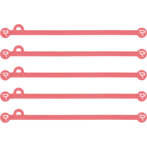 Wooden Camera Cine Mag Ties (5-Pack, Neon Orange/Pink, 6.8")