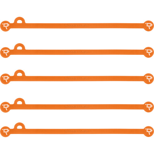 Wooden Camera Cine Mag Ties (5-Pack, Orange, 6.8")