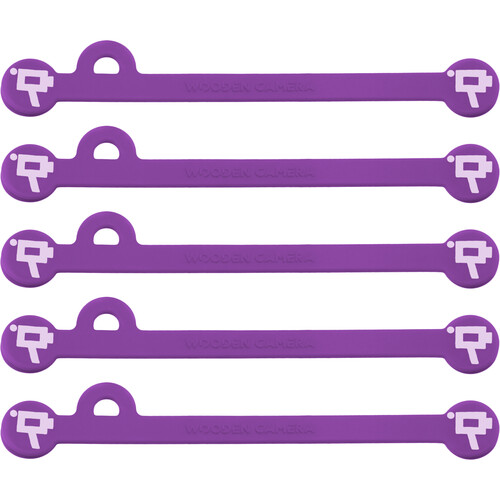 Wooden Camera Cine Mag Ties (5-Pack, Purple, 4.1")