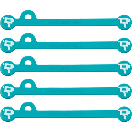 Wooden Camera Cine Mag Ties (5-Pack, Teal, 4.1")