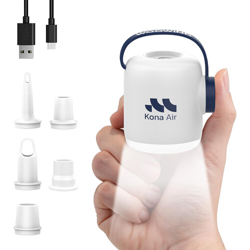 Woowind Kona Air Mini Rechargeable Mattress Pump (White)