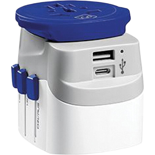 Worldwide International Adapter with USB-A & USB-C Ports