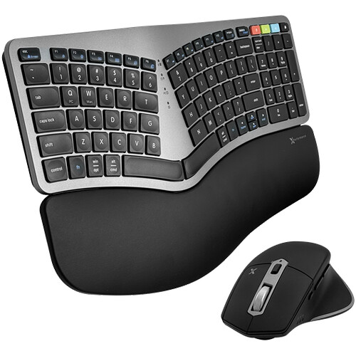 X9 Performance Bluetooth + RF Wireless Ergonomic Keyboard and Mouse Combo for 3 Devices
