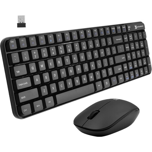 X9 Performance 102-Key Full Size Wireless Keyboard and Mouse Combo for PC