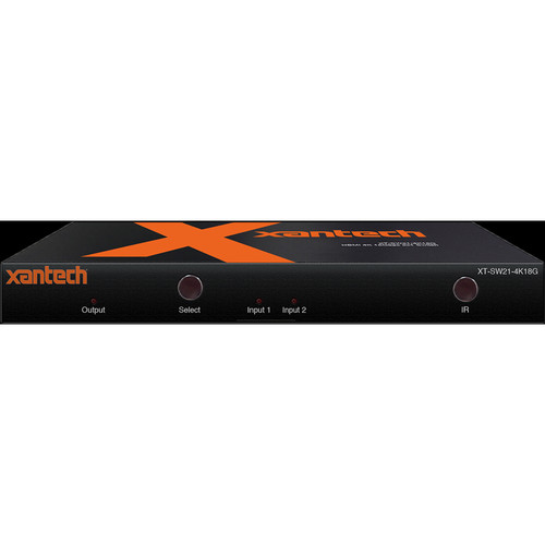 Xantech HDMI 4K 2x1 Switcher with Audio Breakout and EDID Management