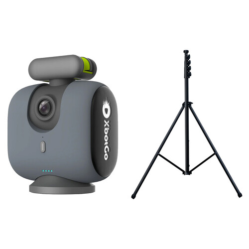 XbotGo Chameleon AI Auto-Tracking Camera for Youth/Amateur Sports & NT4 Tripod Kit (Lava Graphite)