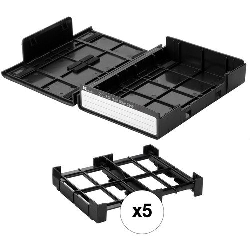 Xcellon 3.5" / 2.5" Hard Drive Case Kit (5-Pack, Black)