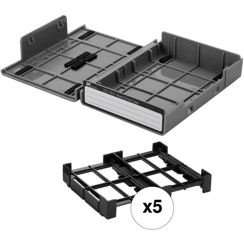 Xcellon 3.5" / 2.5" Hard Drive Case Kit (5-Pack, Gray)