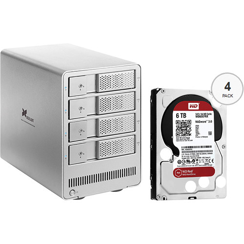 Xcellon DRD-401 24TB (4 x 6TB) Four-Bay HDD Enclosure with Drives