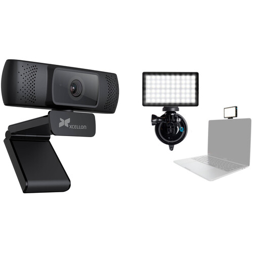 Xcellon HDWC-WA101 Full HD Webcam with Lume Cube Webcam Light Kit