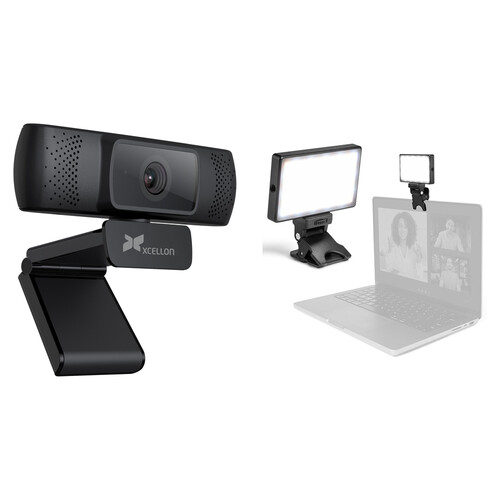 Xcellon HDWC-WA10 Full HD Webcam with Lume Cube Video Conference Lighting Kit