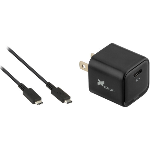 Xcellon Mighty Mini 130 30W GaN USB Type-C Charger & Cable Kit (Black)