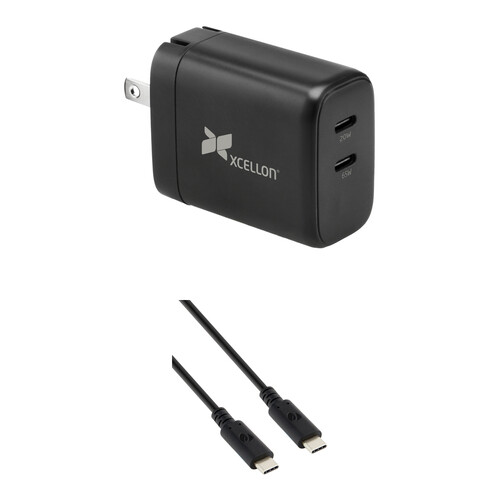 Xcellon PDG-265 65W GaN 2-Port USB-C Charger & Charging Cable Kit