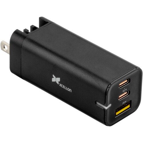 Xcellon Mighty Mini 365 3-Port 65W GaN USB Charger (Black)
