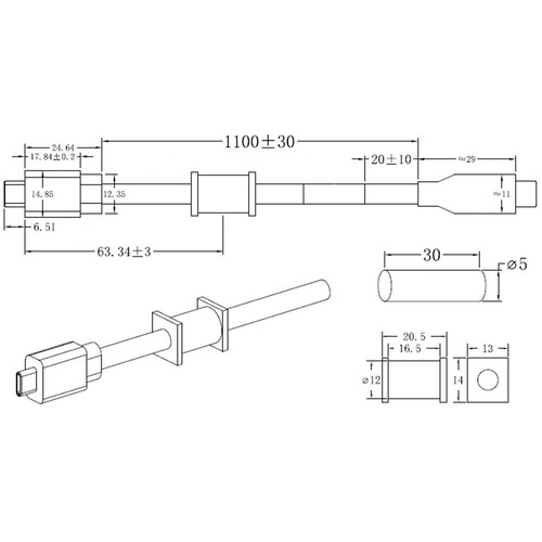 Xenarc USB-C Direct IP Connect Cable (3.3'')