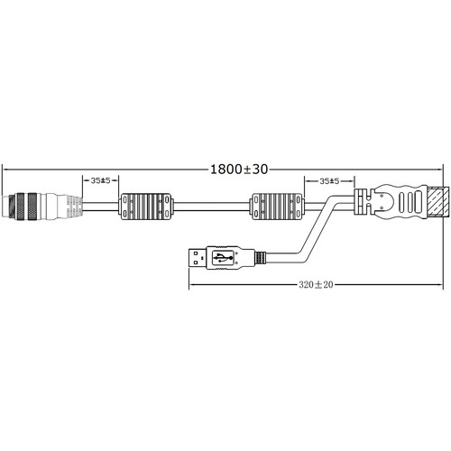 Xenarc M16 Proprietary to HDMI/USB Input Cable for 709GNK Monitor (5.9')