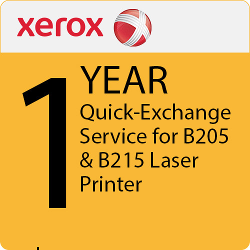 Xerox 1-Year Extended Quick Exchange Service for B205 & B215 Laser Printers