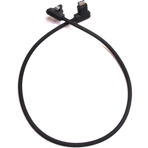 XLCS Designs Locking USB-C Right-Angle to Right-Angle EVF Cable for PYXIS 6K (1.6', Black)