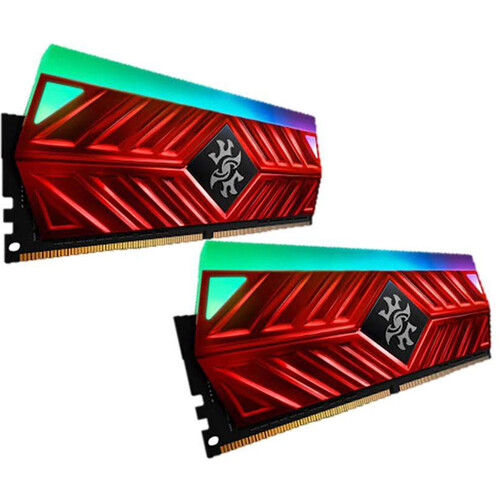 XPG Spectrix D41 RGB DDR4 3200MHz 32GB (2x16GB) CL16 U-DIMM Gaming Memory Kit (Red)