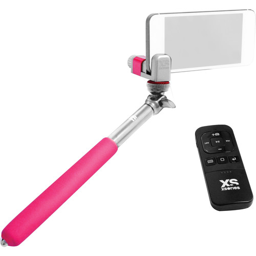XSORIES Me-Shot Deluxe Extension Pole with Bluetooth Remote (White/Pink)