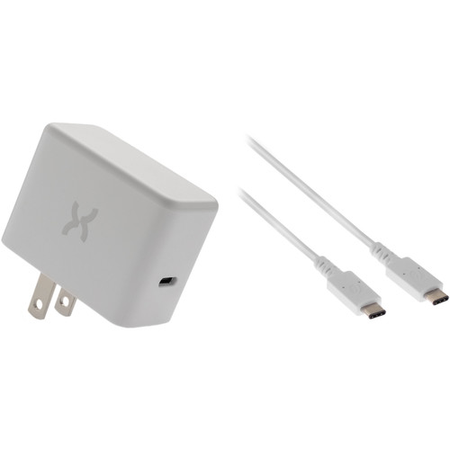 Xuma 18W USB Type-C PD Wall Charger with USB Type-C Cable Kit (6', White)