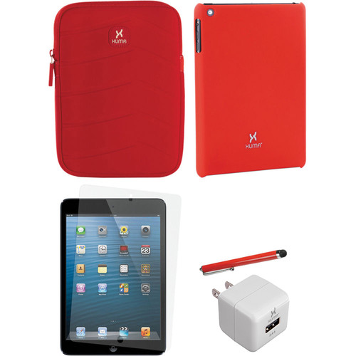 Xuma Snap-on Case for iPad mini with Accessories Kit (Red)