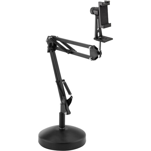 Xuma Two-Section Multipurpose Desktop Spring Arm with Oben ASPTA-20 Smartphone Tripod Adapter Kit
