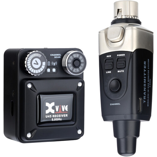 Xvive Audio U45 Wireless In-Ear Monitor System (5.8 GHz, Black)