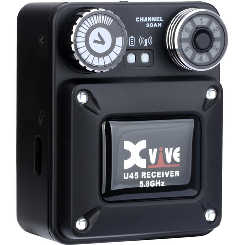 Xvive Audio U45R Wireless Receiver for U45 In-Ear Monitor System (5.8 GHz, Metal Black)