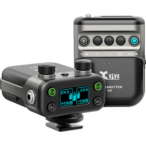 Xvive Audio U5 Camera-Mount Digital Wireless Omni Lavalier Microphone System for Cameras (2.4 GHz)