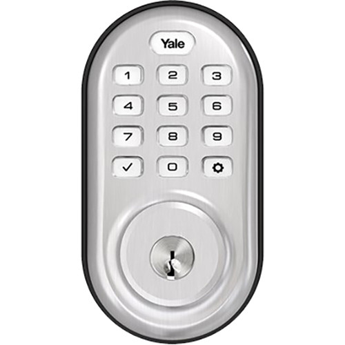 Yale Real Living Assure Lock Push-Button Deadbolt (Satin Nickel) with Connected by August