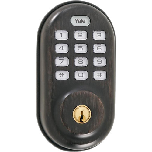 Yale Keyed Push-Button Z-Wave Deadbolt Entry Lock (Permanent Oil-Rubbed Bronze)