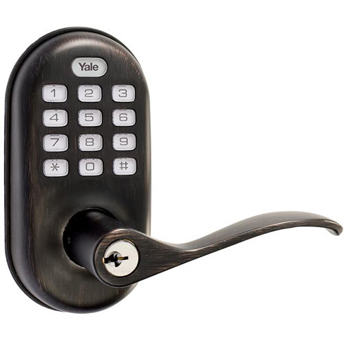 Yale Push-Button Lever Lock with Z-Wave (Permanent Oil-Rubbed Bronze)