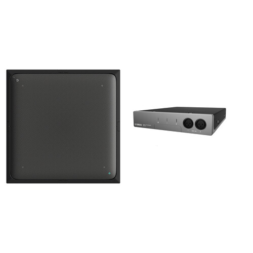 Yamaha ADECIA Ceiling Array Microphone with Dante-Enabled Remote Conference Processor Kit (Black)