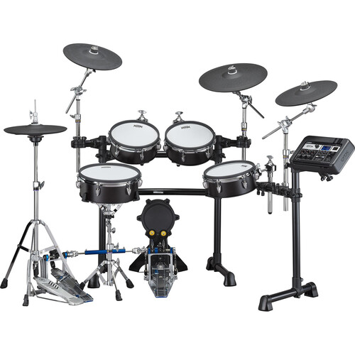 Yamaha DTX8K-M Electronic Drum Kit with Wood-Shell Mesh Pads and DTX-PRO Drum Module (Black Forest)