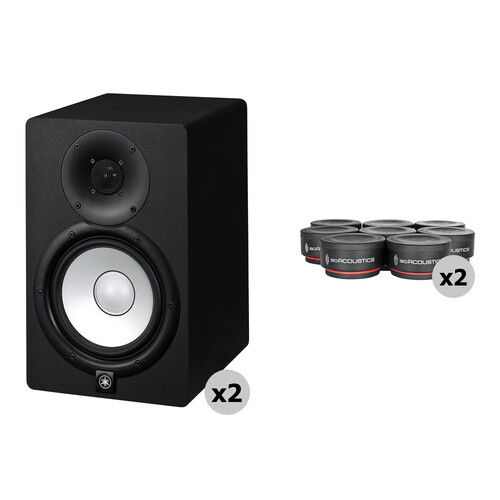 Yamaha HS7 Powered Studio Monitors with Isolation Pucks Kit