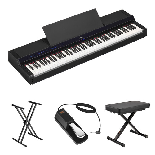 Yamaha P-S500 88-Key Digital Piano Kit with X-Stand, X-Bench, and Sustain Pedal (Black)